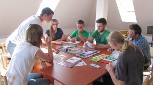 Projekt młodzieżowy- wspólna gra w CashFlow w Zagnańsku. Czerwiec 2013.